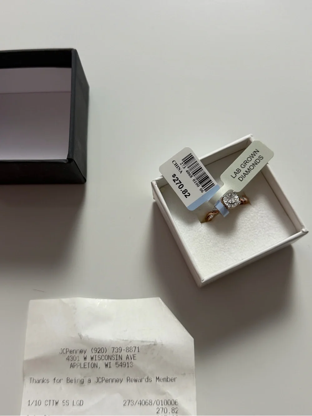 Womens 1/10 CT. T.W. Lab Grown White Diamond Sterling Silver Promise Ring Size 7